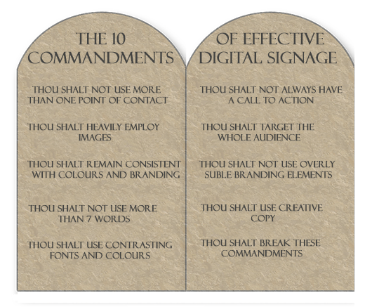 10 Commandments of Effective Digital Signage-digital